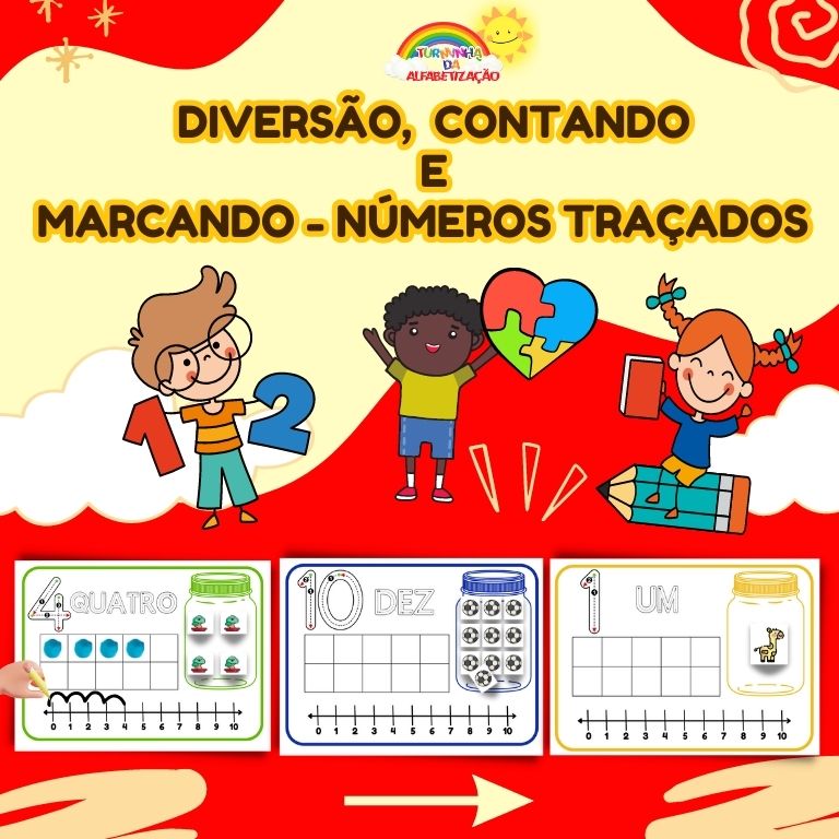 Diversão, cotando e marcando - números traçados