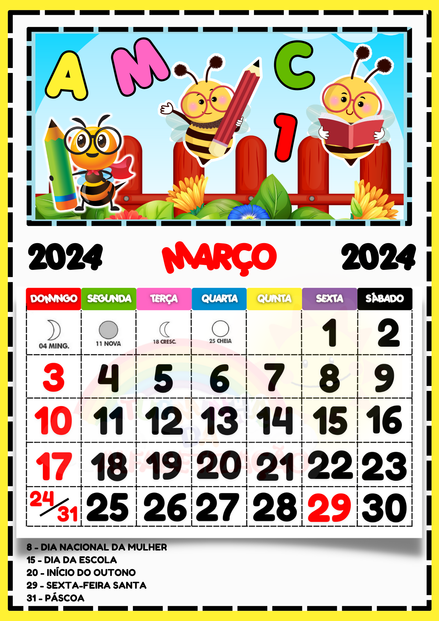 Calendário escolar 2024 datas para celebrar na escola - 4