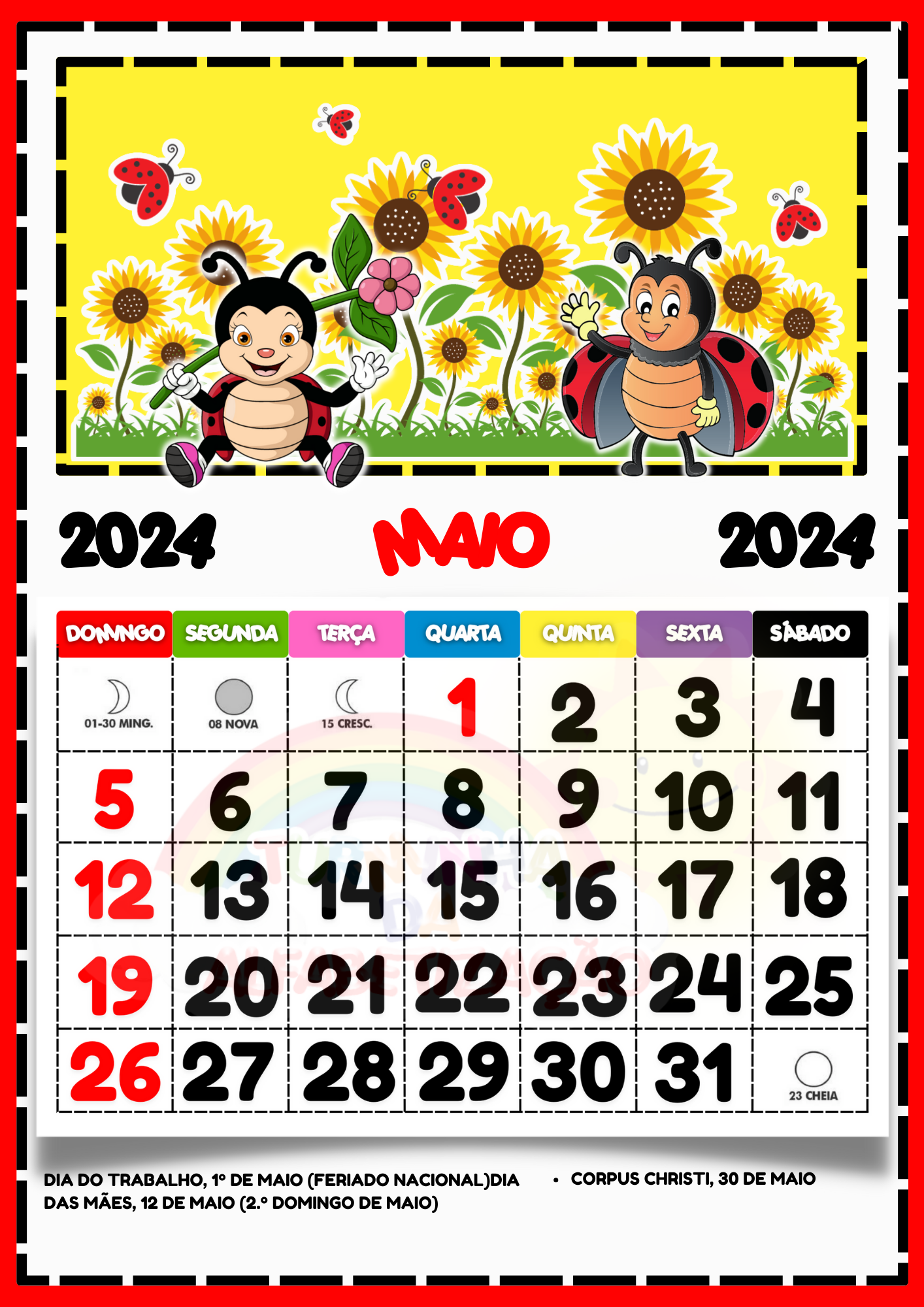 Calendário escolar 2024 datas para celebrar na escola - 7