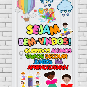 Painel interativo Sejam bem-vindos queridos alunos Juntos vamos decolar na aprendizagem