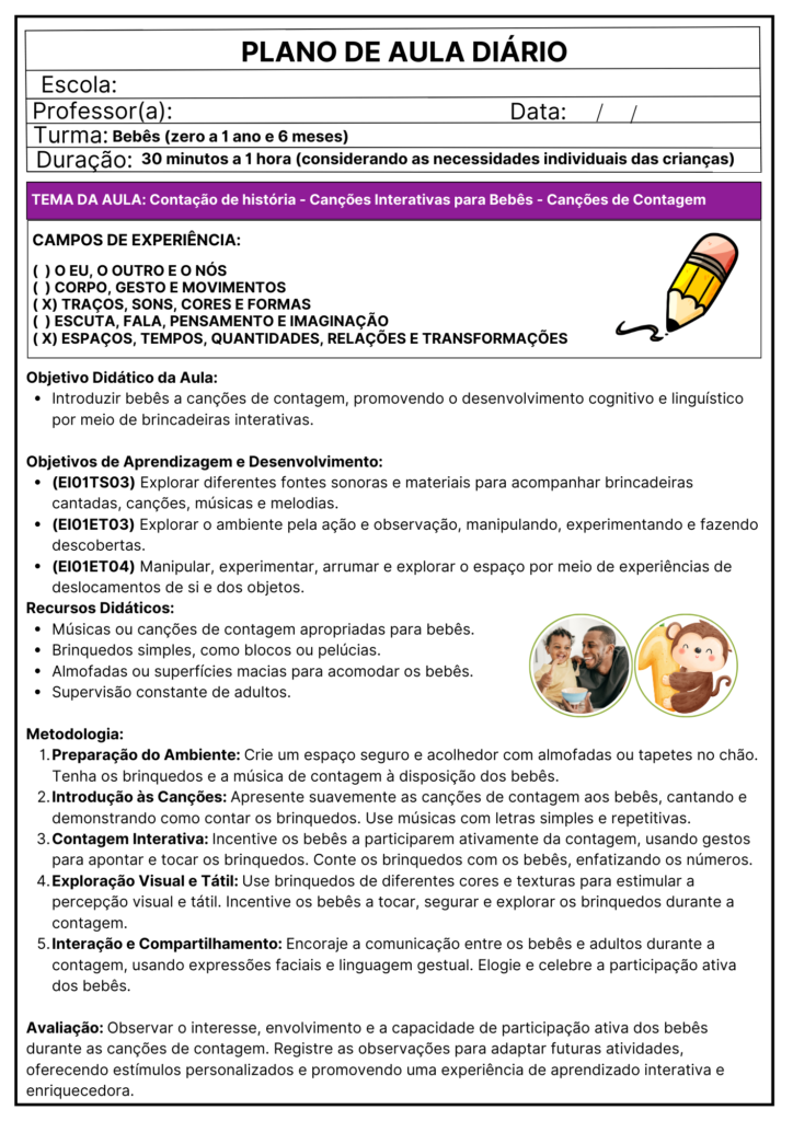 PLANEJAMENTO DE AULAS DIÁRIOS - Bebês (zero a 1 ano e 6 meses) (1) (1)