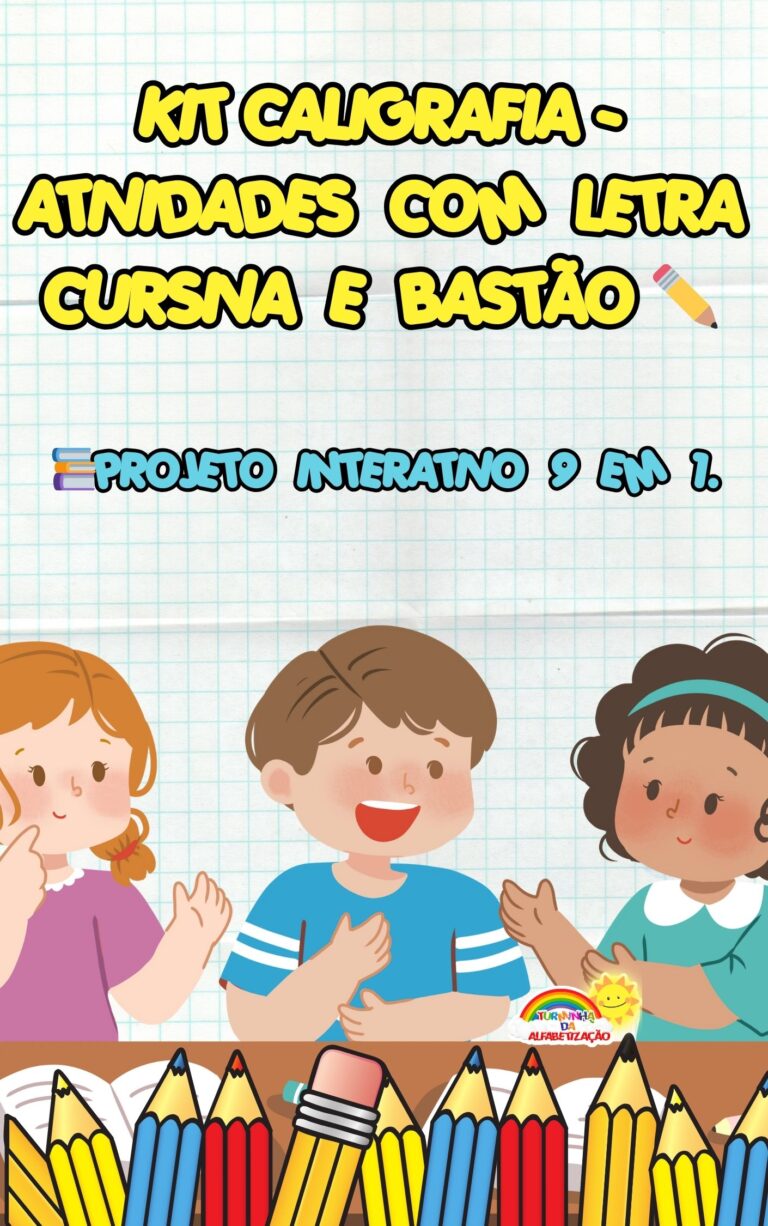 Capa de Livro Educacional Matemática Infantil Divertido Bege Marrom