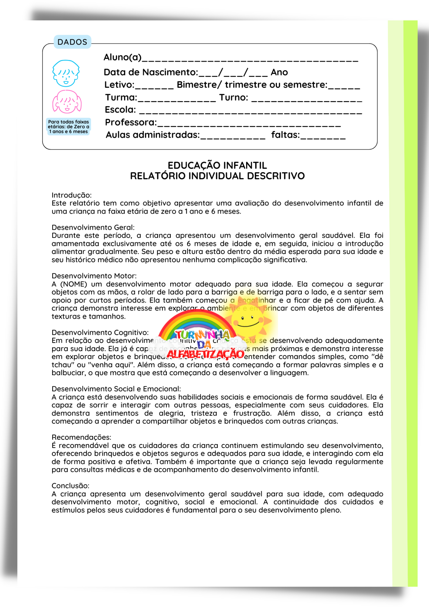 RELATÓRIO DE DESENVOLVIMENTO INFANTIL E EDUCAÇÃO ESPECIAL (4)