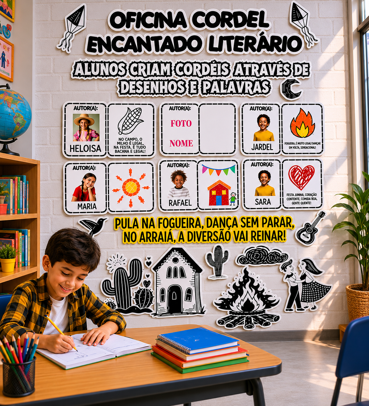 PAINEL INTERATIVO CORDEL ENCANTADO LITERÁRIO!🌵🎨 - Imagem 9