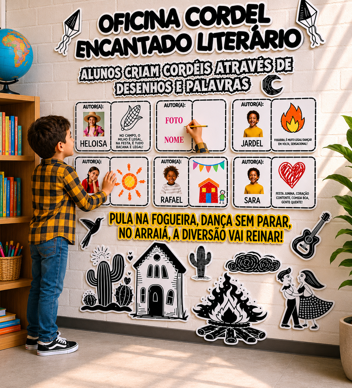 PAINEL INTERATIVO CORDEL ENCANTADO LITERÁRIO!🌵🎨 - Imagem 7