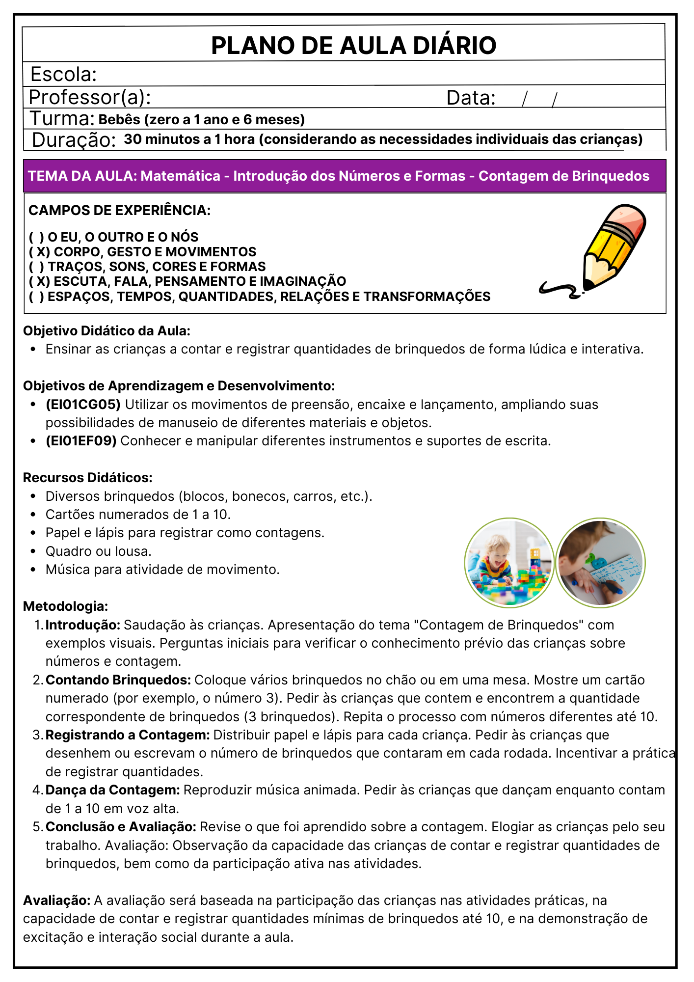 PLANEJAMENTOS DE AULAS - BERÇÁRIO I E II.📚⭐✏️ - Imagem 18