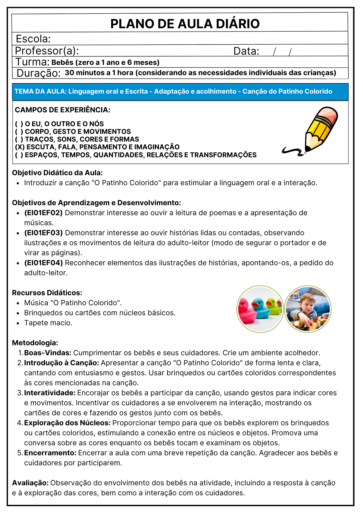 PLANEJAMENTOS DE AULAS - BERÇÁRIO I E II.📚⭐✏️ - Imagem 12