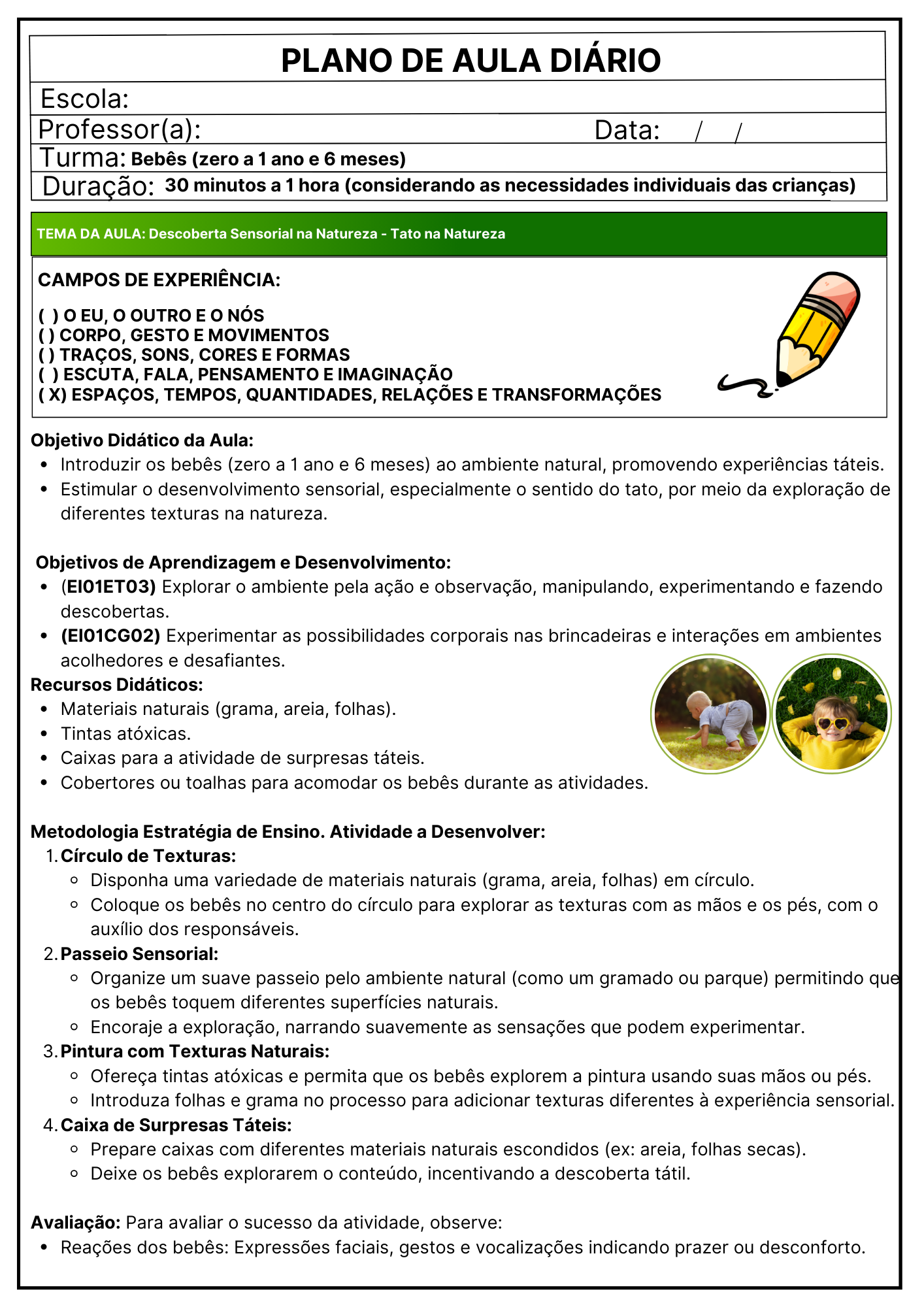 PLANEJAMENTOS DE AULAS - BERÇÁRIO I E II.📚⭐✏️ - Imagem 9