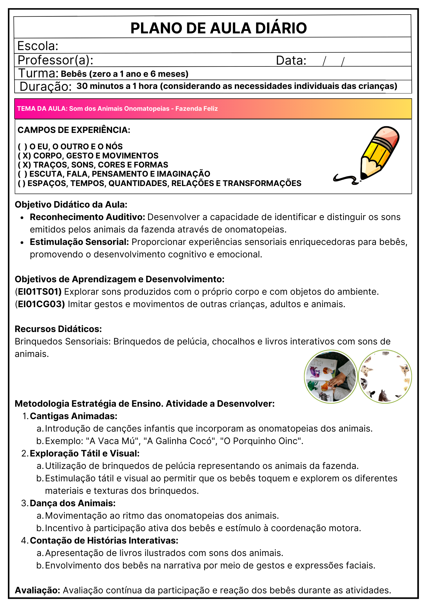 PLANEJAMENTOS DE AULAS - BERÇÁRIO I E II.📚⭐✏️ - Imagem 3