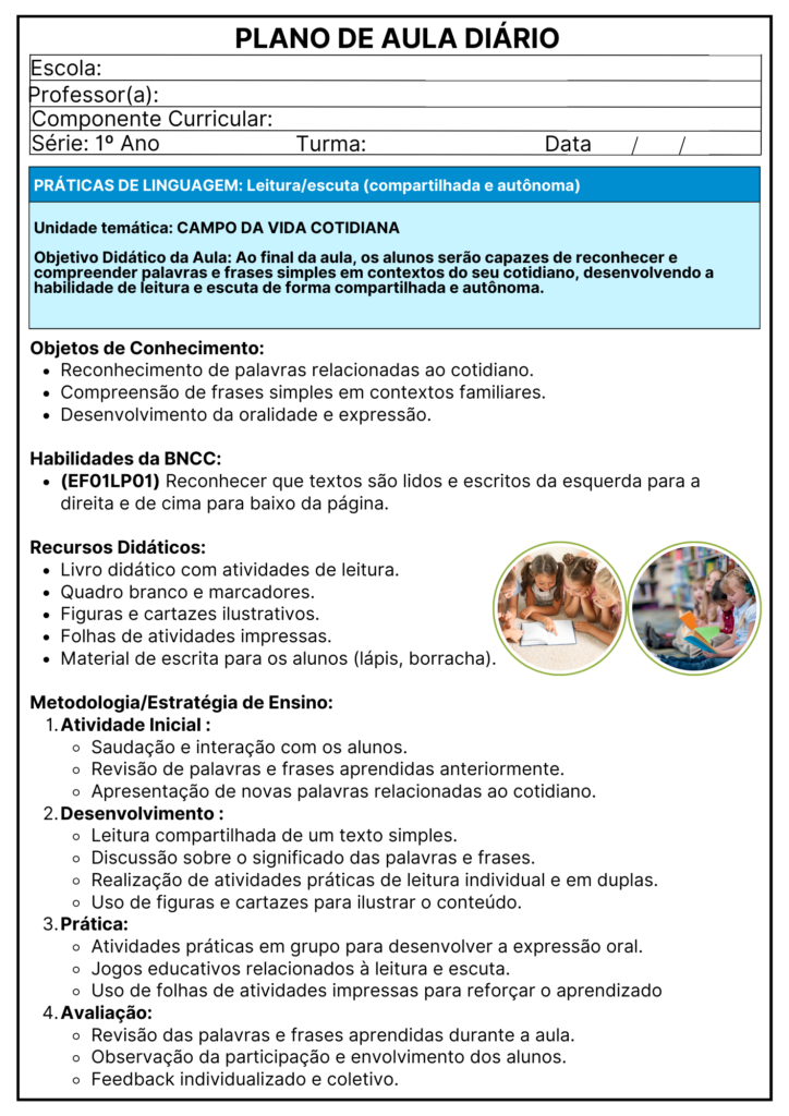 PLANEJAMENTOS ARTES 1° ANO