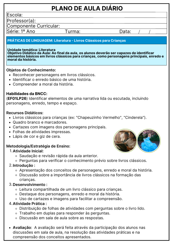 PLANEJAMENTOS LITERATURA 1° ANO