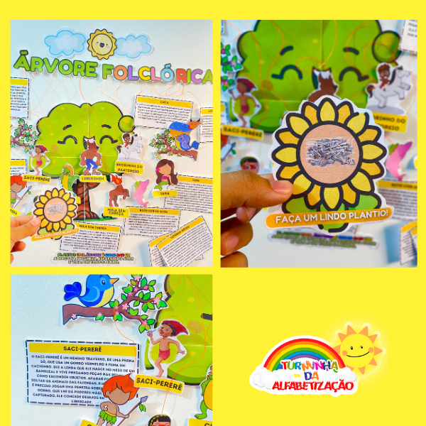 ÁRVORE FOLCLÓRICA: LENDAS DO FOLCLORE BRASILEIRO 🌳✨+ATIVIDADE FAÇA UM LINDO PLANTIO 🍎🌻🌲 - Imagem 8