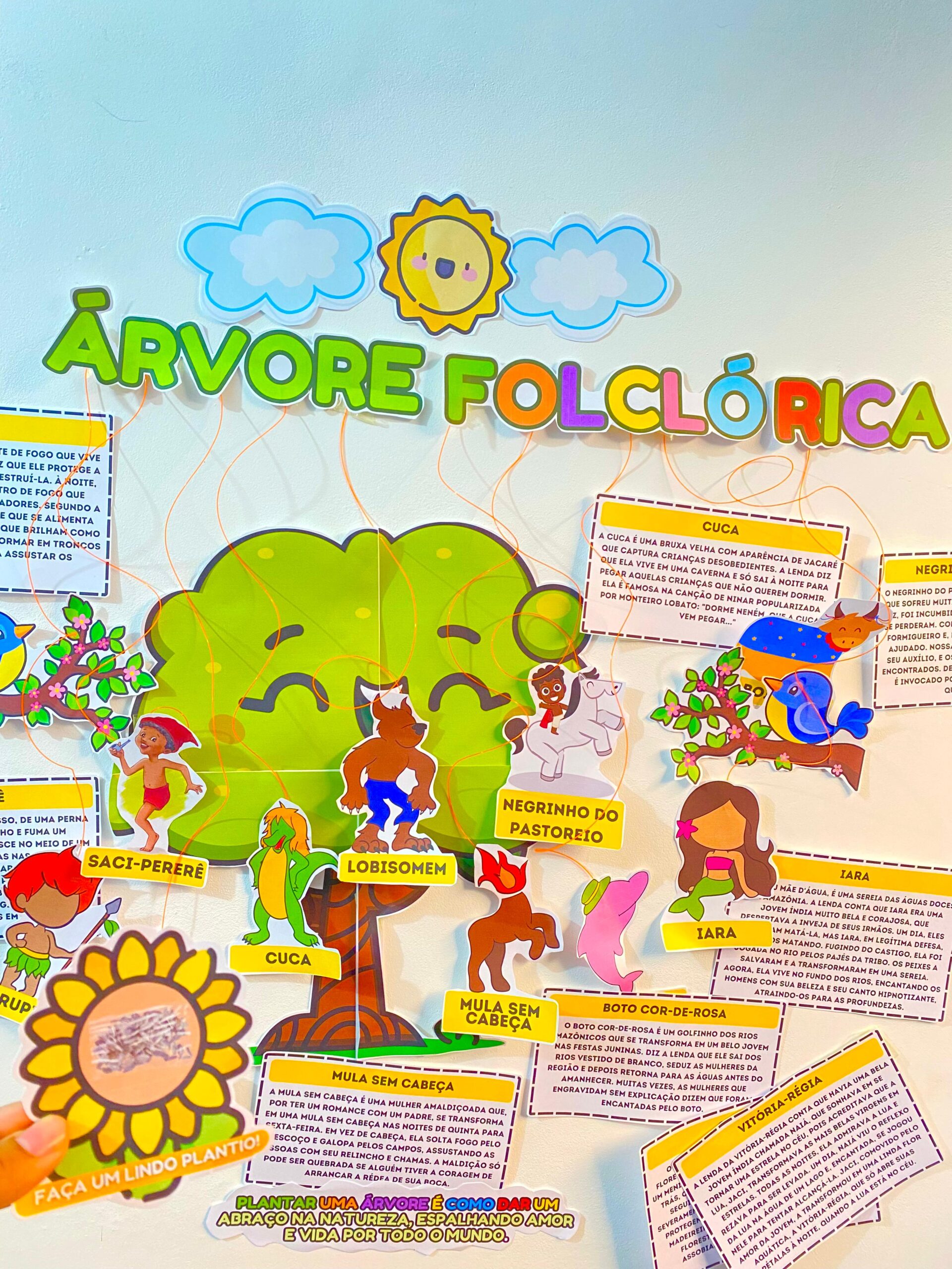 ÁRVORE FOLCLÓRICA: LENDAS DO FOLCLORE BRASILEIRO 🌳✨+ATIVIDADE FAÇA UM LINDO PLANTIO 🍎🌻🌲 - Imagem 6