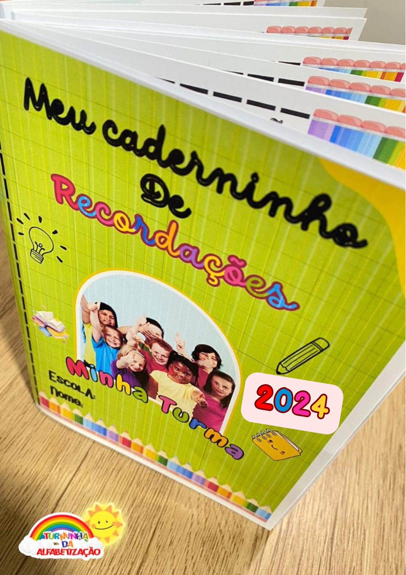 📘 Caderninho 3D Interativo de Recordações Minha Turma 2024✏ - Imagem 3
