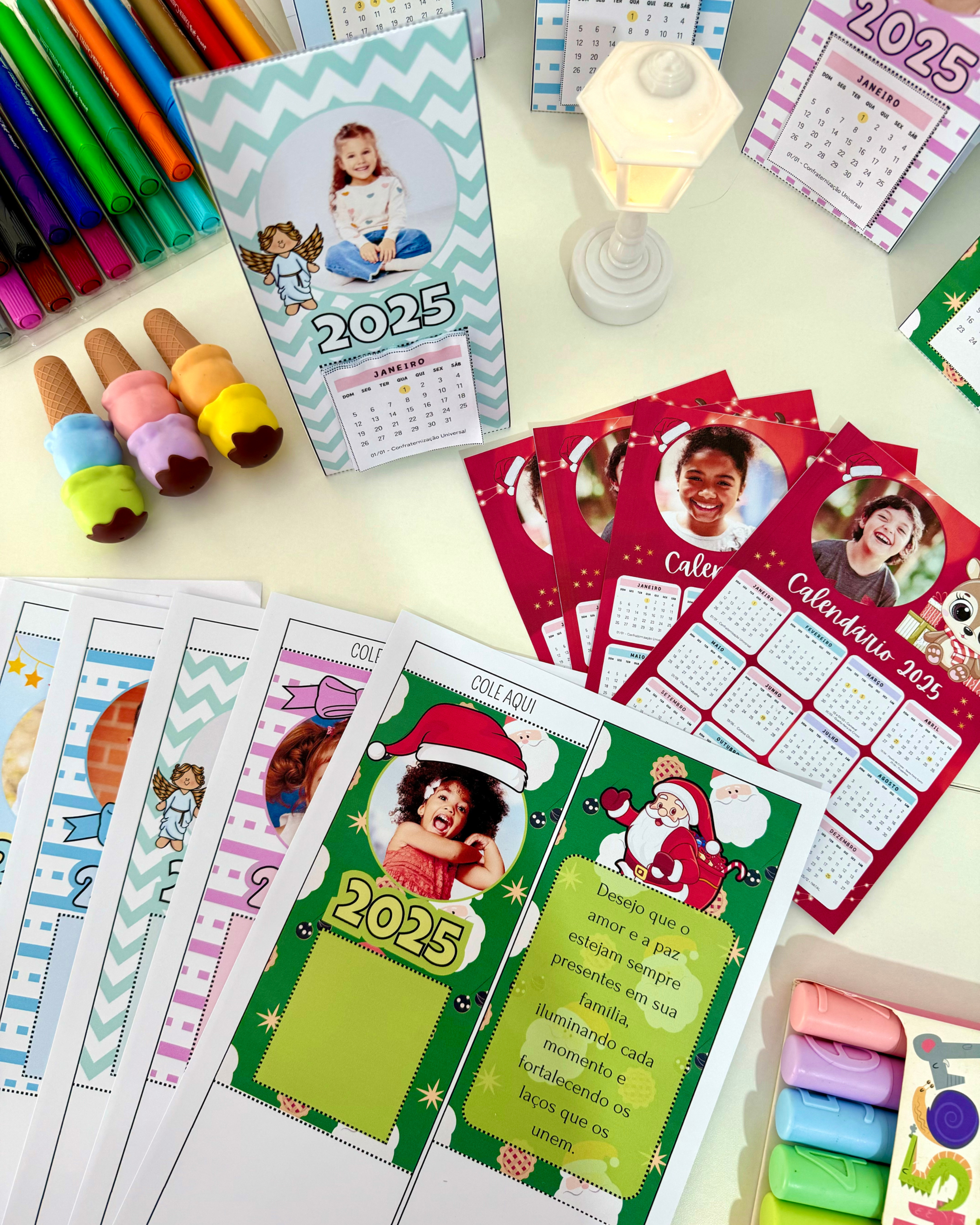 Calendários de Mesa 2025 Personalizáveis com Foto da Criança - Imagem 5