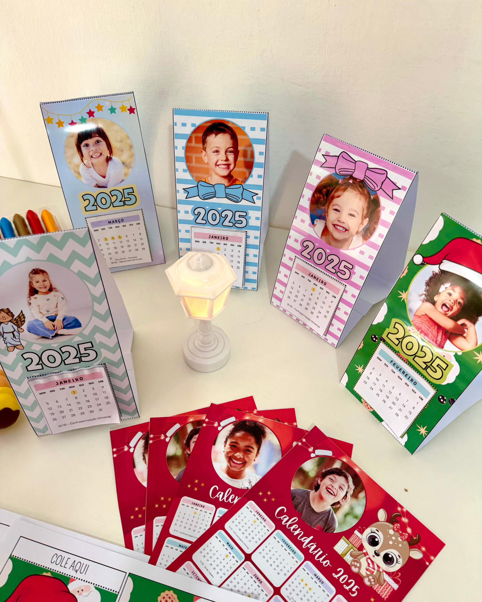 Calendários de Mesa 2025 Personalizáveis com Foto da Criança - Imagem 4