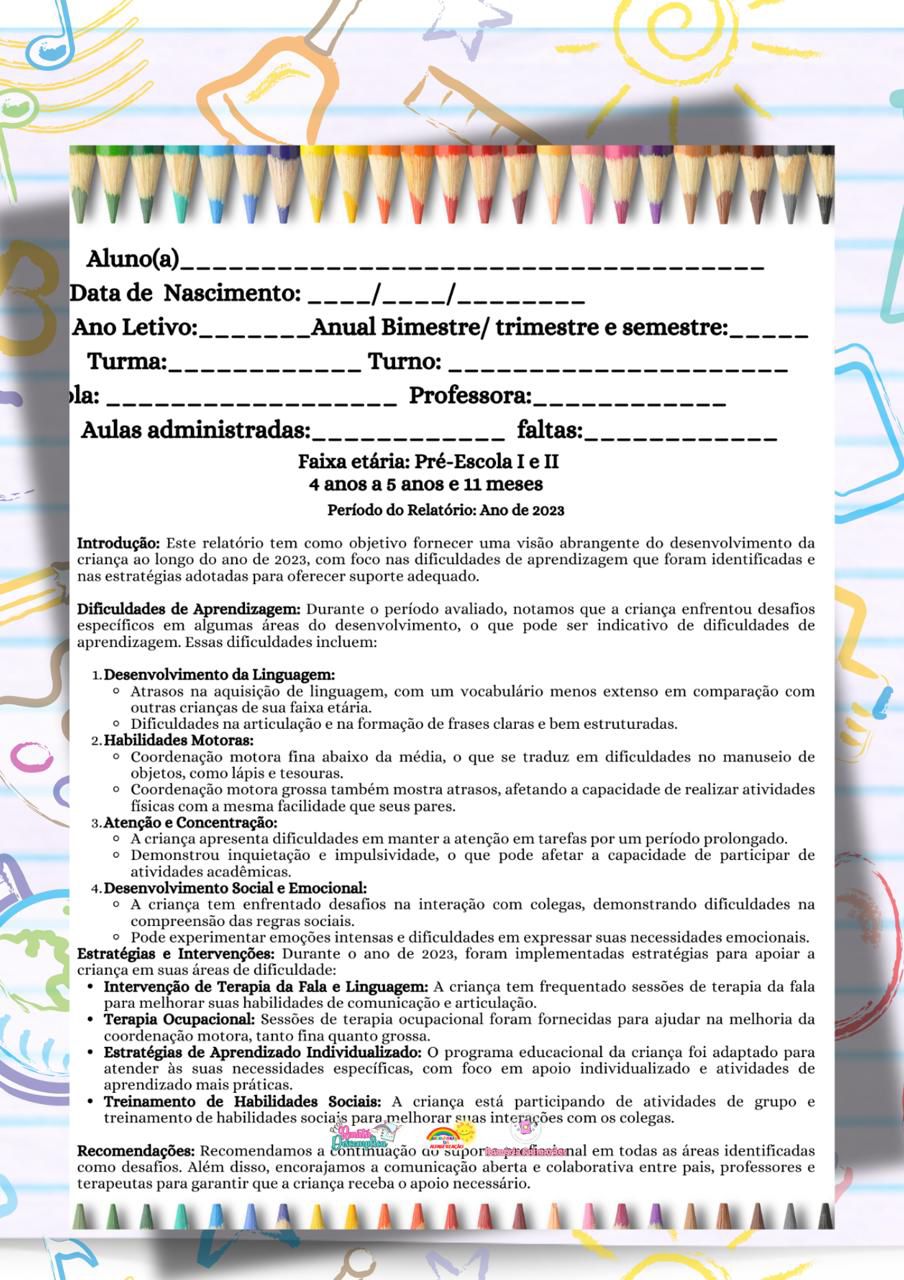 RELATÓRIOS DE DESENVOLVIMENTO 2024 E 2025 - BERÇÁRIO, MATERNAL, PRÉ-ESCOLA E EDUCAÇÃO INCLUSIVA - Imagem 17