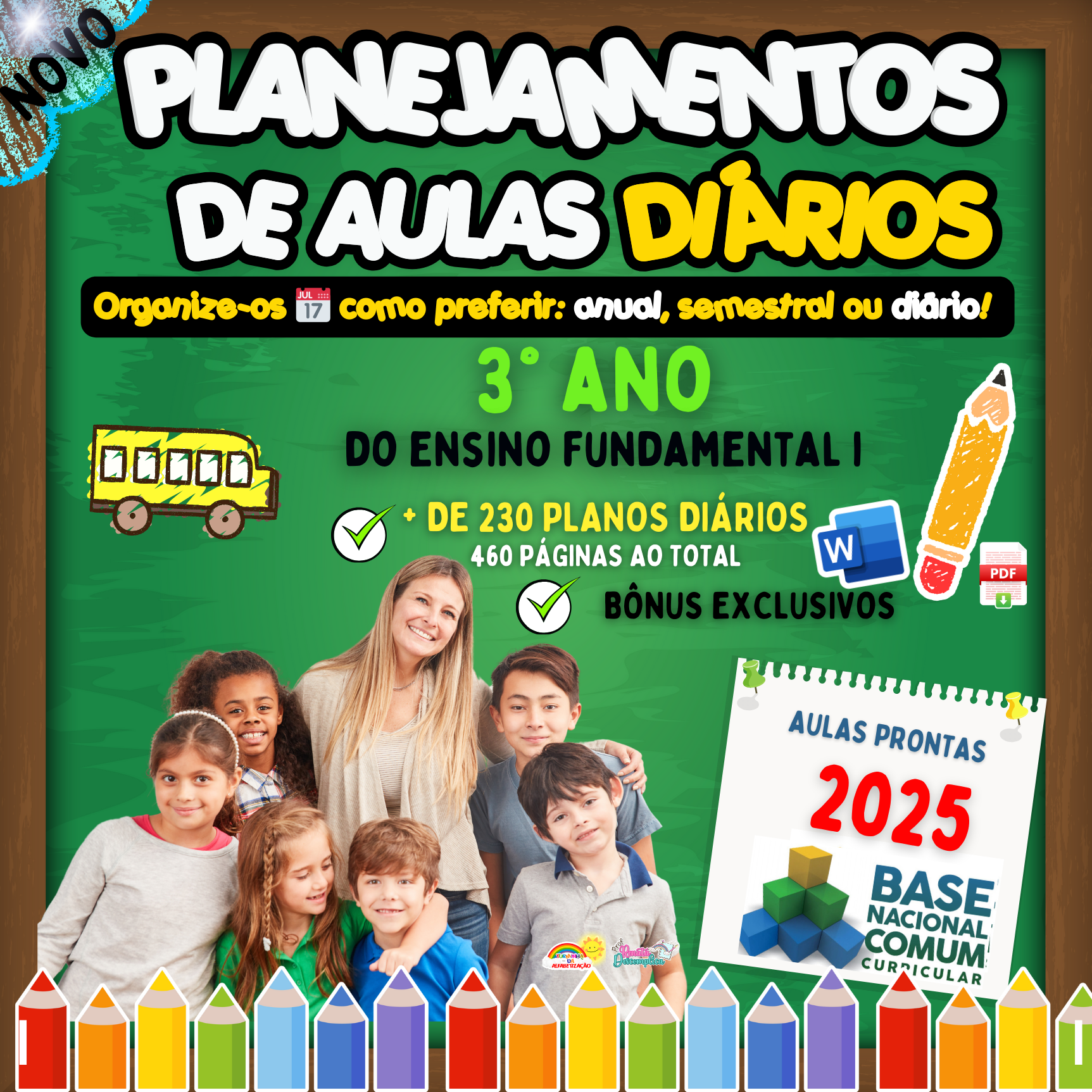 PLANEJAMENTOS DE AULAS BNCC 2025 - 3º ANO DO ENSINO FUNDAMENTAL I 📚⭐✏️🎉