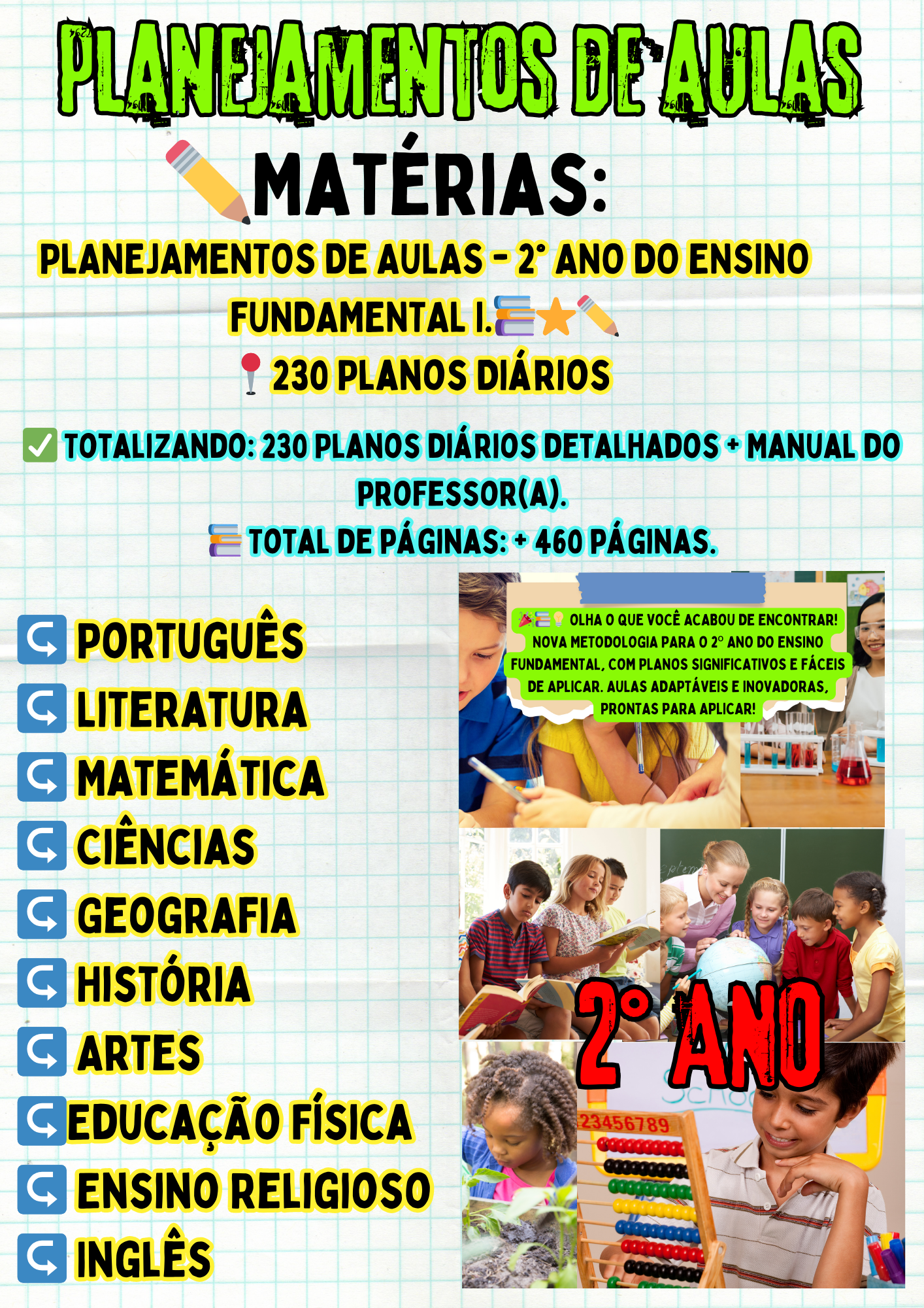 PLANEJAMENTOS DE AULAS BNCC 2025 - 2º ANO DO ENSINO FUNDAMENTAL I 📚⭐✏️🎉 - Imagem 2