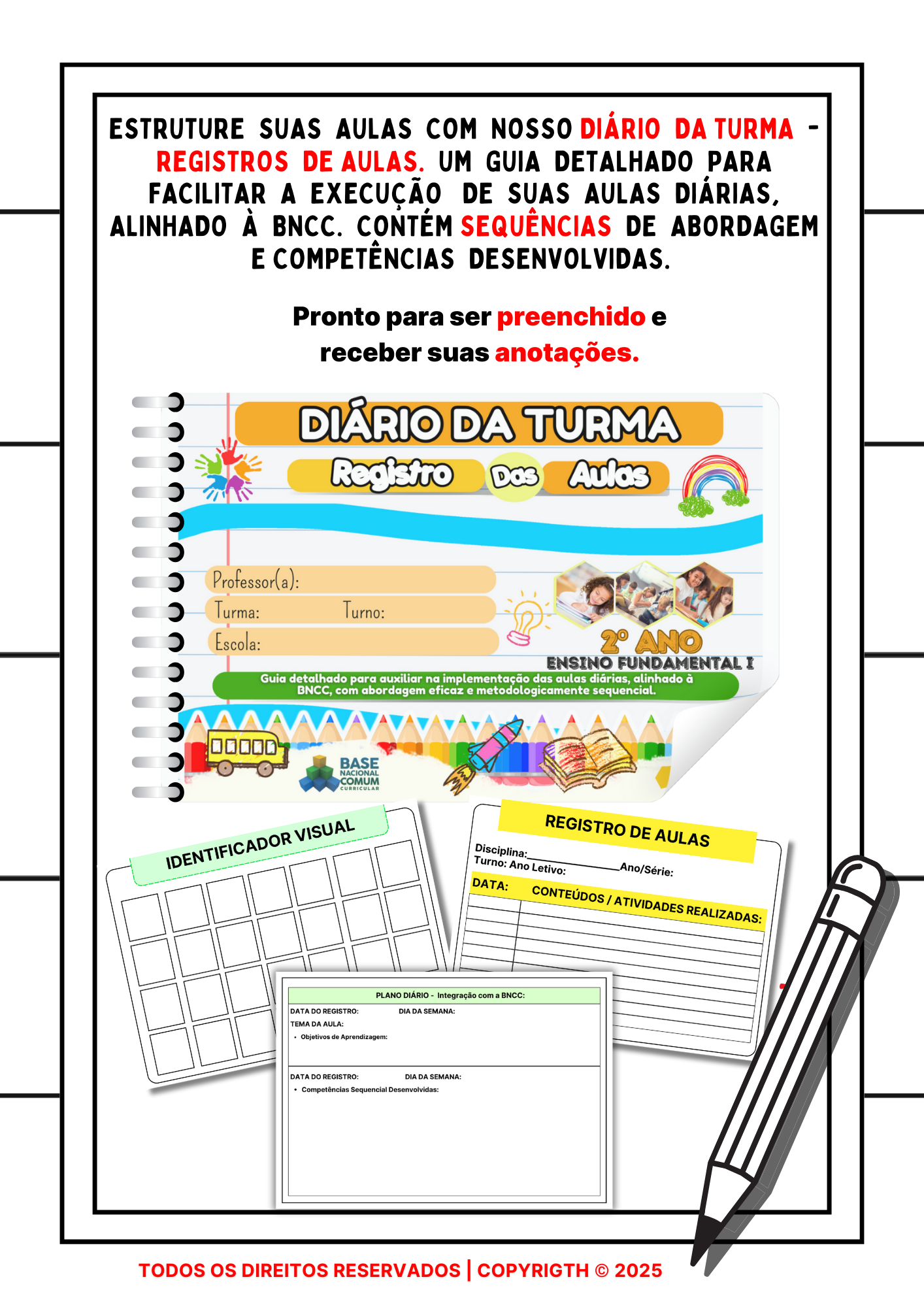 PLANEJAMENTOS DE AULAS BNCC 2025 - 2º ANO DO ENSINO FUNDAMENTAL I 📚⭐✏️🎉 - Imagem 5