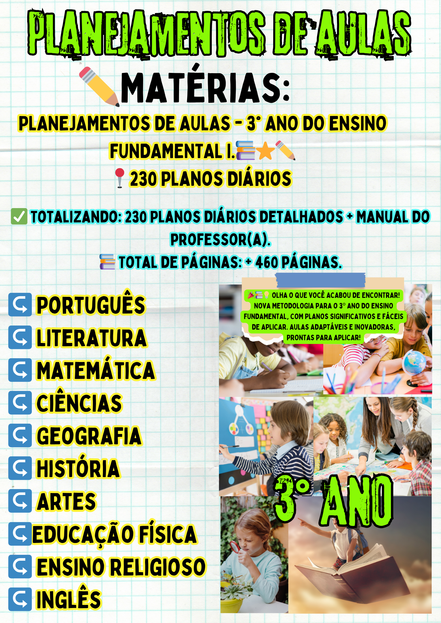 PLANEJAMENTOS DE AULAS BNCC 2025 - 3º ANO DO ENSINO FUNDAMENTAL I 📚⭐✏️🎉 - Imagem 3