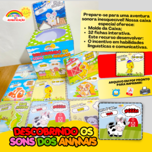 Caixa 🐾 Descobrindo os Sons dos Animais! 🐱🐶🐤