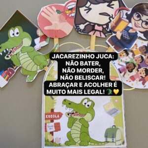 A Historinha do Jacarezinho Juca: NÃO BATER, NÃO MORDER, NÃO BELISCAR! ABRAÇAR E ACOLHER É MUITO MAIS LEGAL! 🐊💛