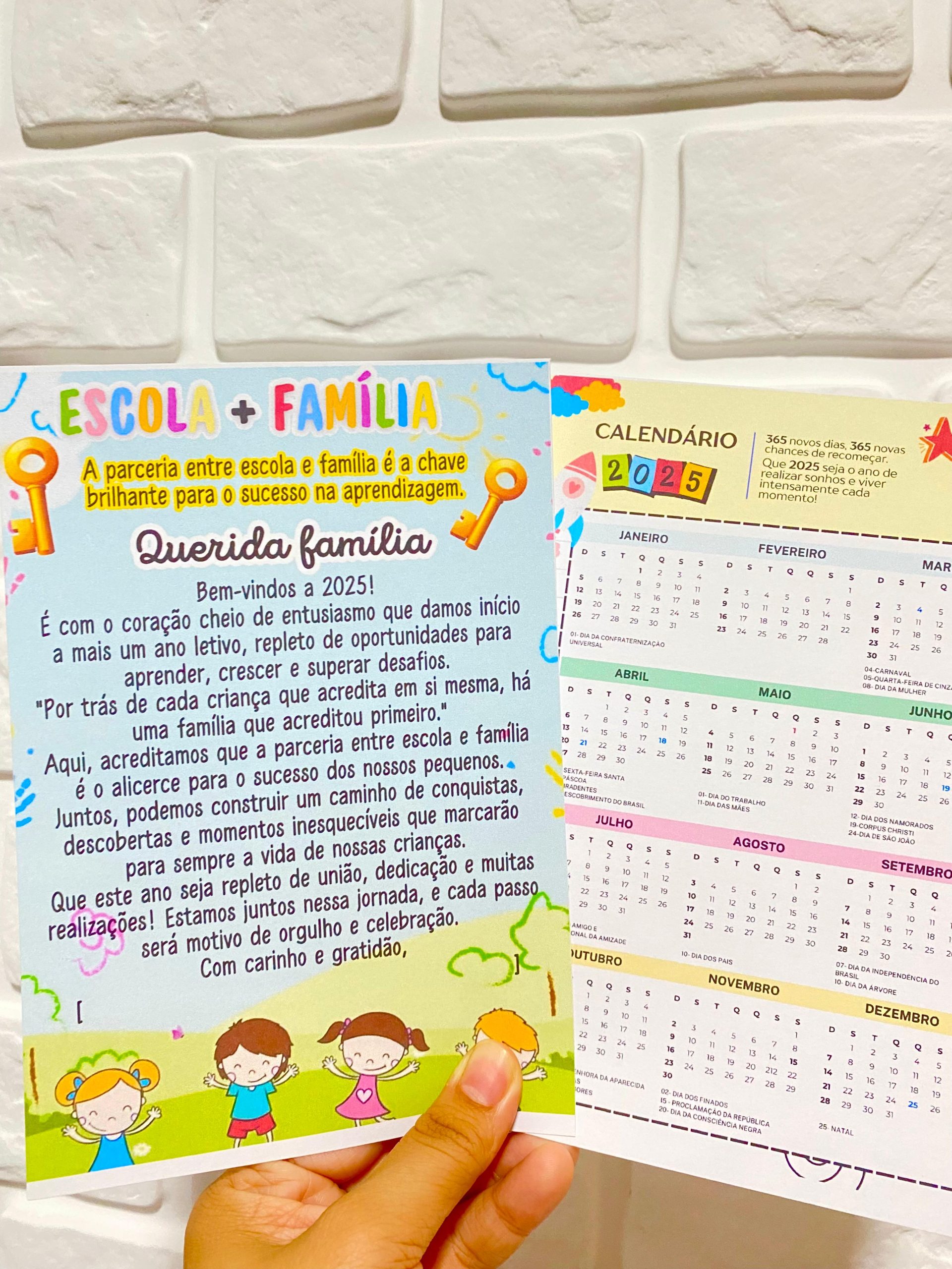 KIT LEMBRANCINHA REUNIÃO DE PAIS: ESCOLA + FAMÍLIA, A CHAVE DO SUCESSO! - Imagem 6