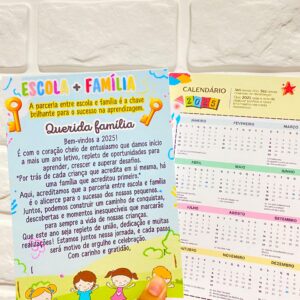 KIT LEMBRANCINHA REUNIÃO DE PAIS: ESCOLA + FAMÍLIA, A CHAVE DO SUCESSO!