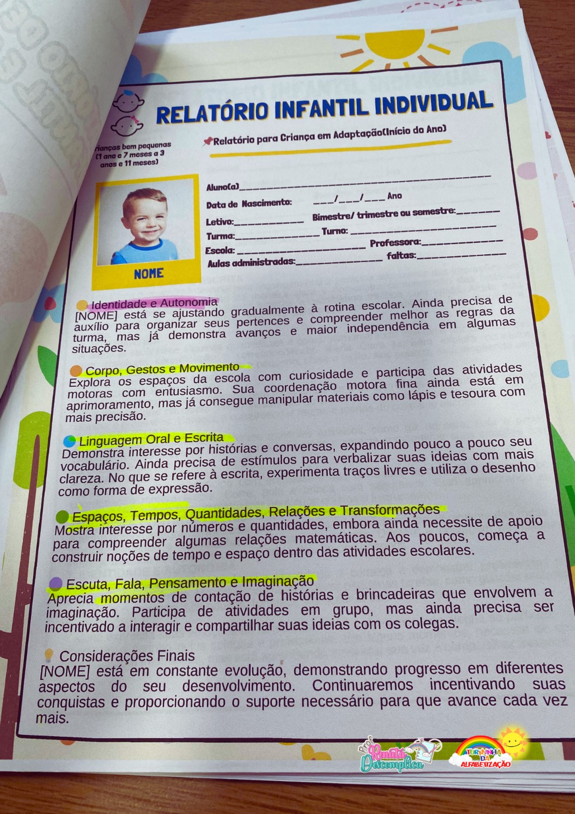 RELATÓRIO DE DESENVOLVIMENTO – EDUCAÇÃO INFANTIL E EDUCAÇÃO ESPECIAL | ATUALIZADO 2025 - Imagem 4