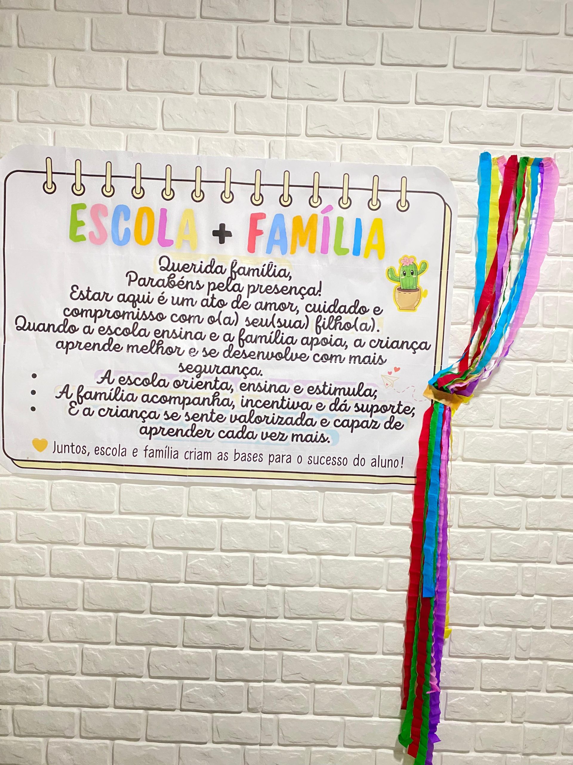 KIT REUNIÃO DE PAIS – PAINEL + LEMBRANCINHAS