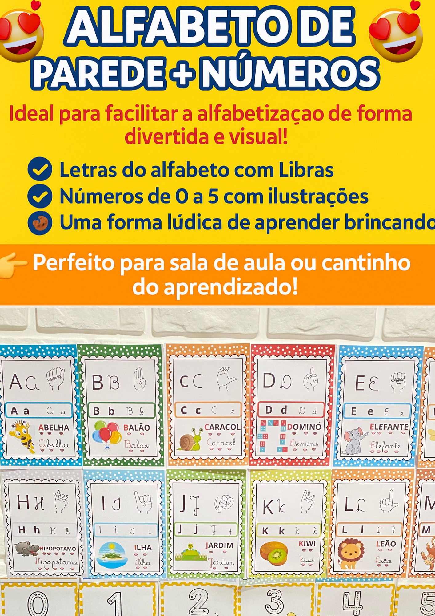 COMBO ALFABETO DE PAREDE + NÚMEROS EM PDF - Imagem 3