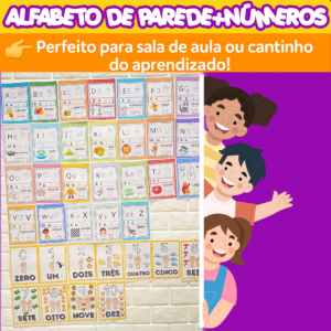 COMBO ALFABETO DE PAREDE + NÚMEROS EM PDF
