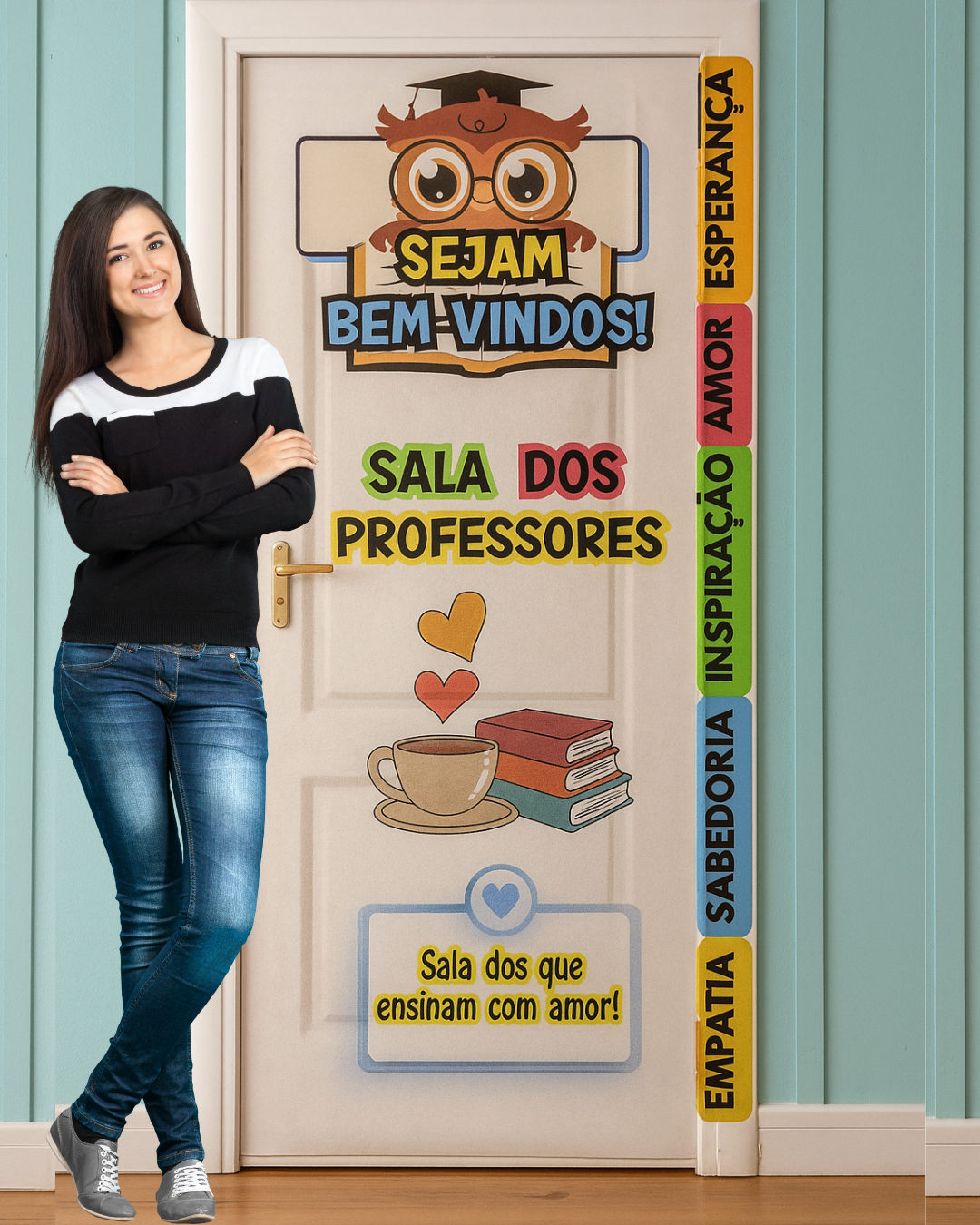 PAINEL DE PORTA - SALA DOS PROFESSORES