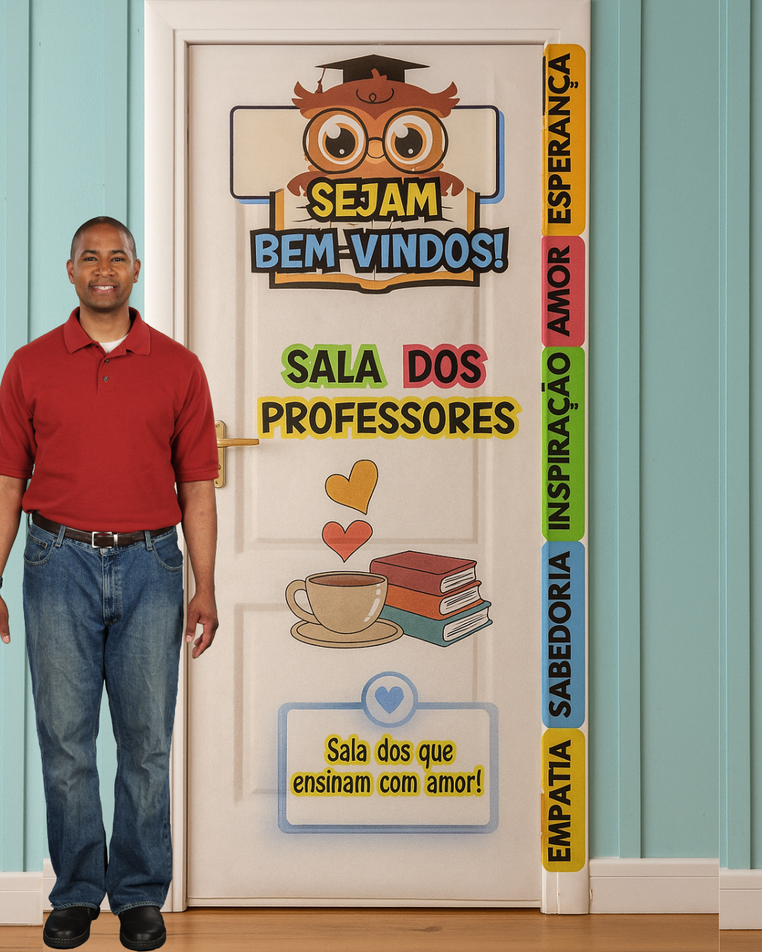 PAINEL DE PORTA - SALA DOS PROFESSORES - Imagem 3