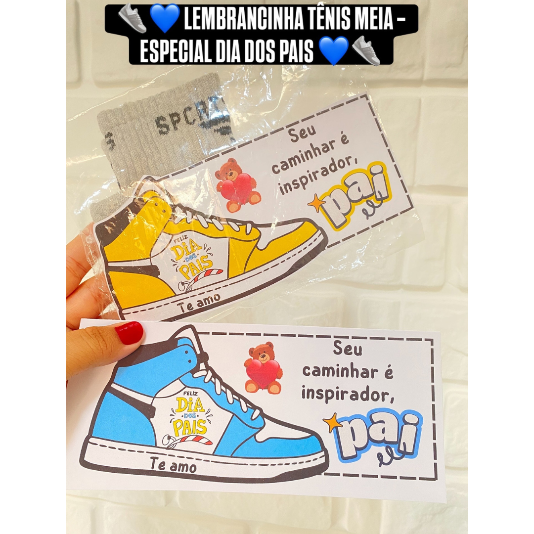LEMBRANCINHA TÊNIS MEIA – ESPECIAL DIA DOS PAIS - Imagem 2
