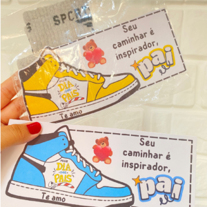 LEMBRANCINHA TÊNIS MEIA – ESPECIAL DIA DOS PAIS