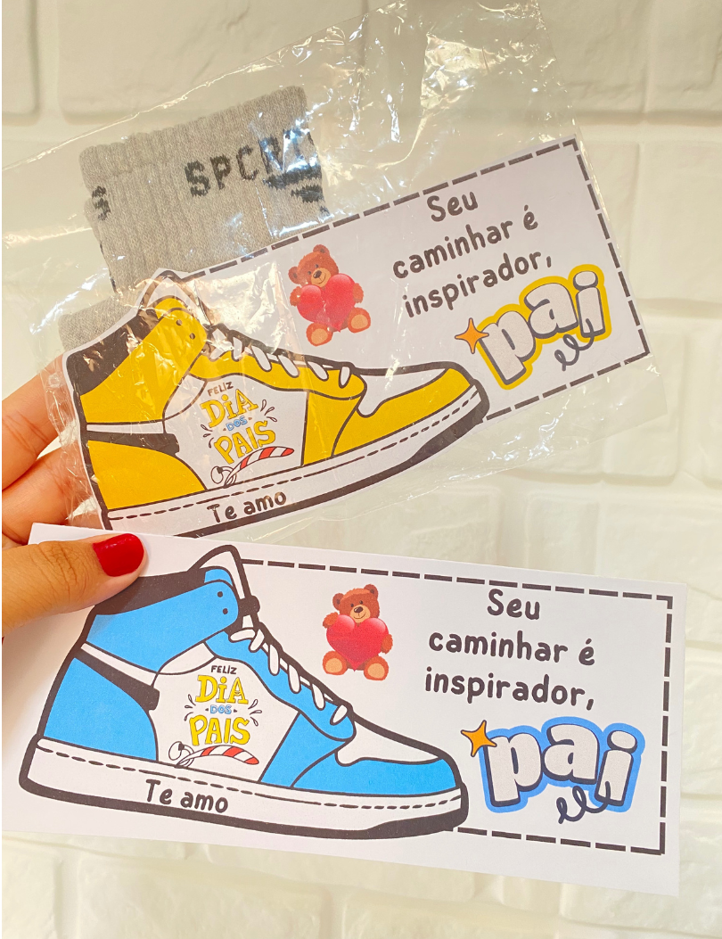 LEMBRANCINHA TÊNIS MEIA – ESPECIAL DIA DOS PAIS