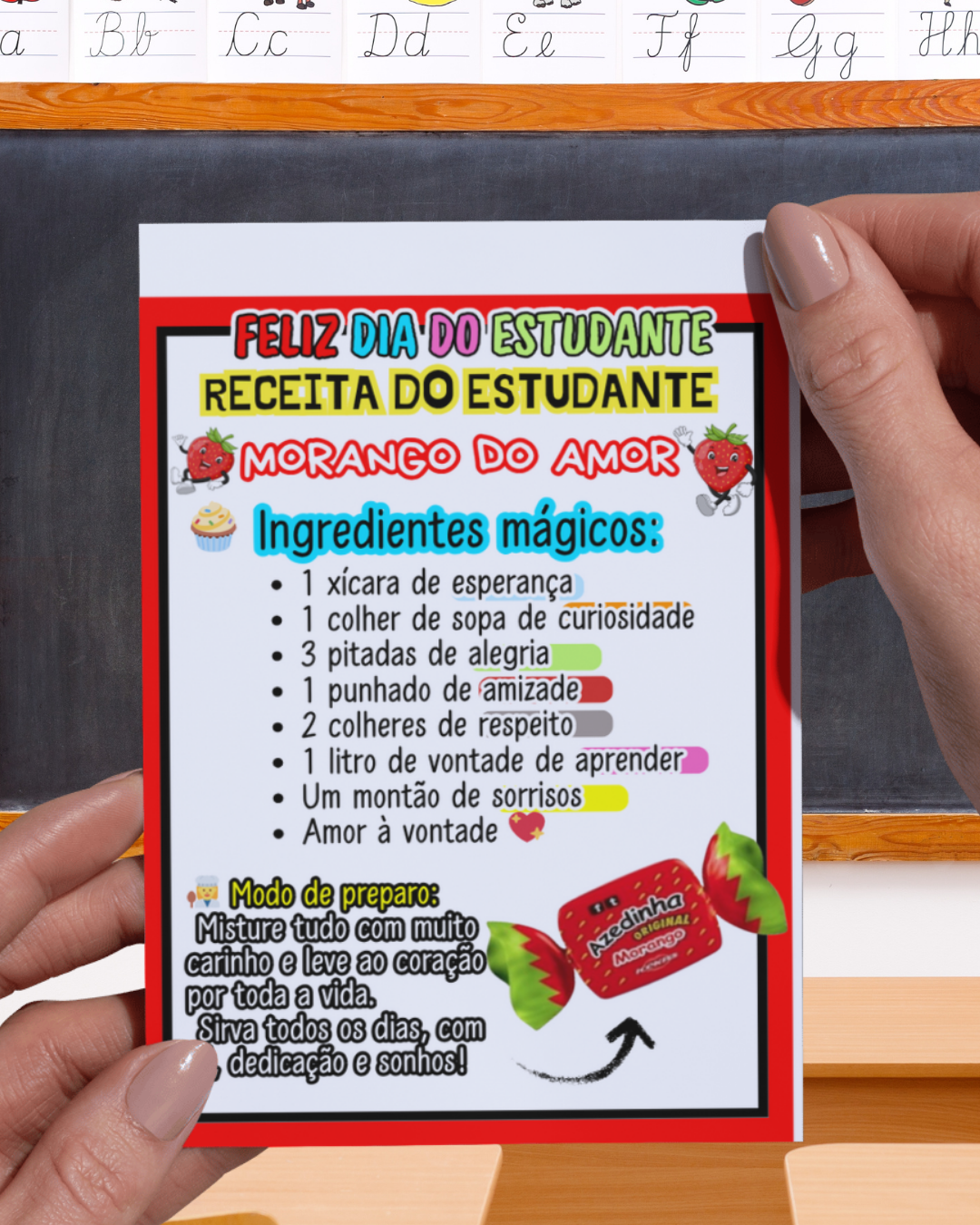 LEMBRANCINHA DIA DO ESTUDANTE – MORANGO DO AMOR - Imagem 5