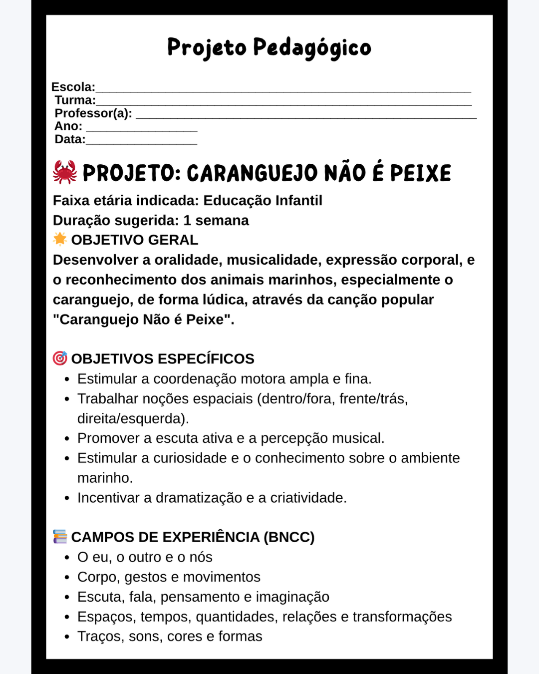 PROJETO CARANGUEJO NÃO É PEIXE - Imagem 2