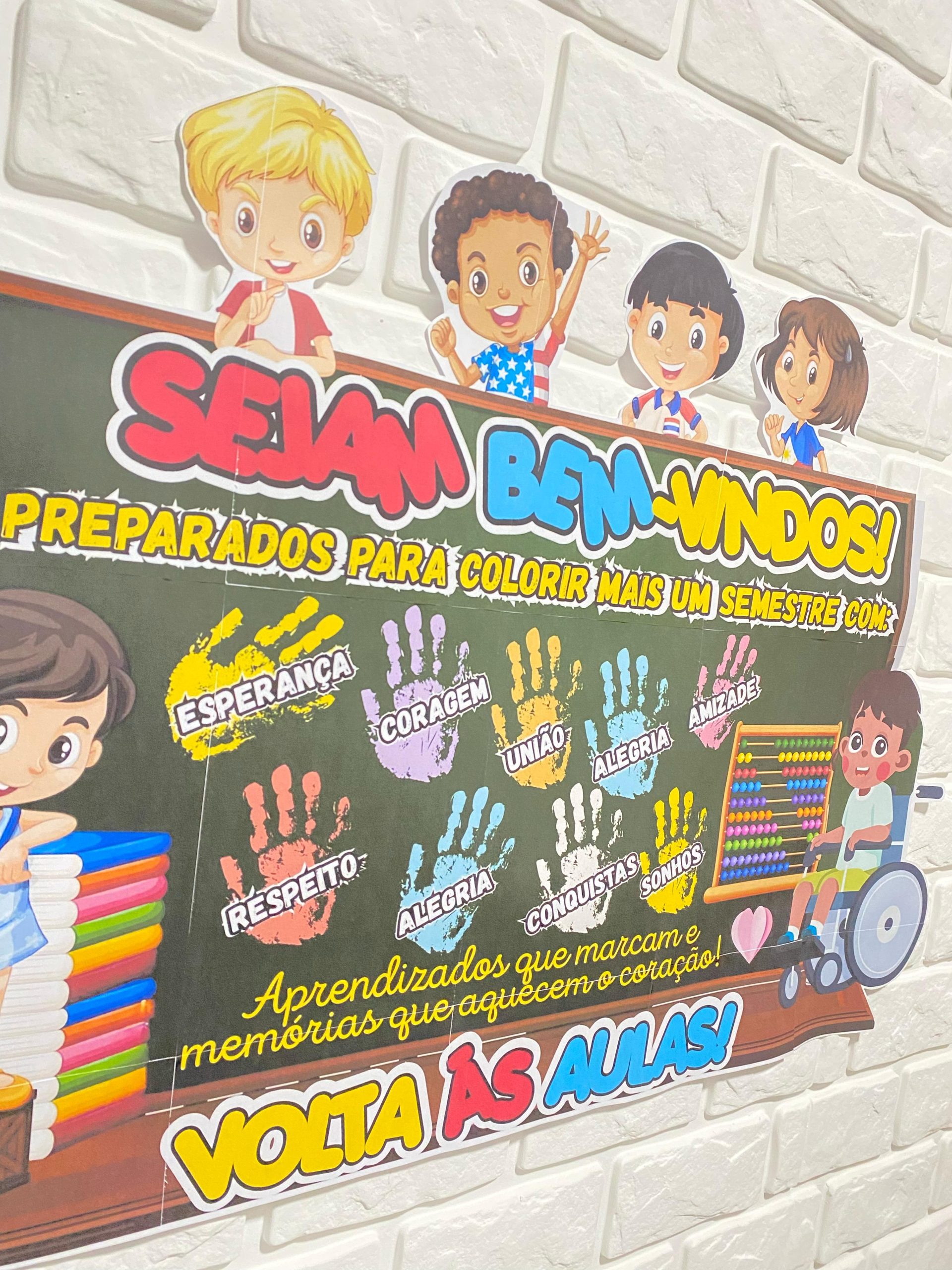 Painel De Volta às Aulas Sejam Bem Vindos Turminha Da Alfabetização