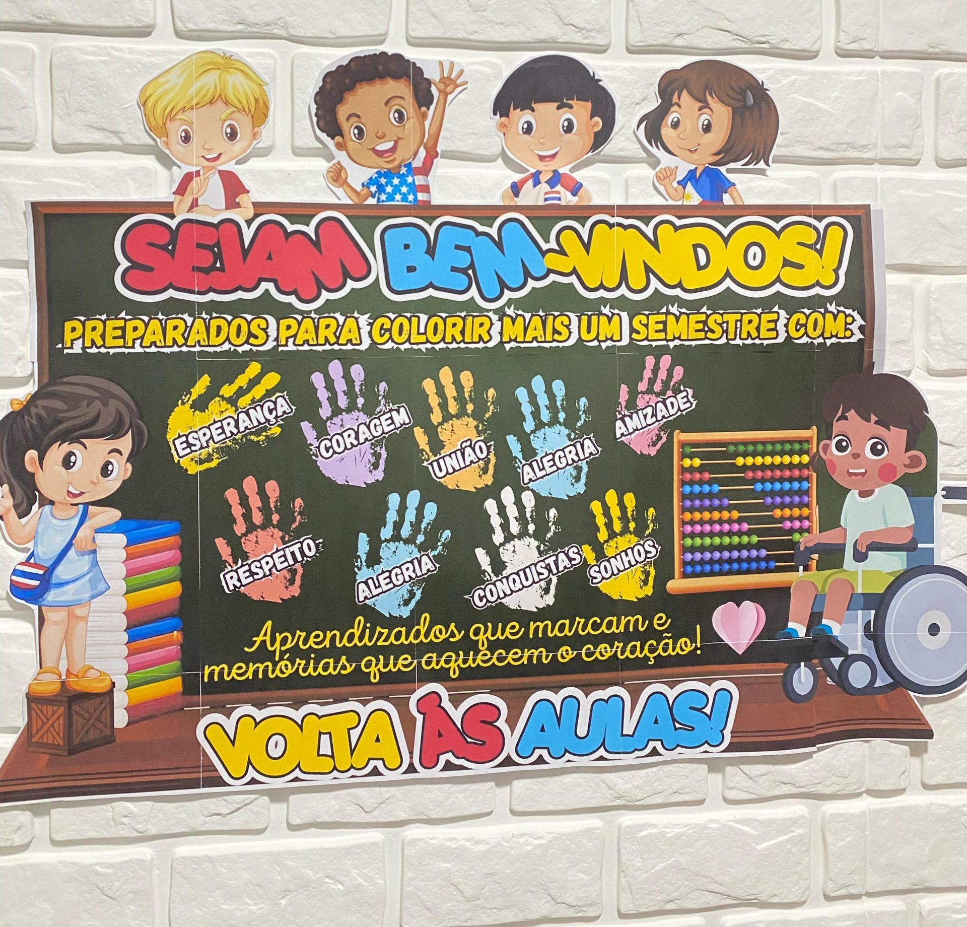 Painel De Volta às Aulas Sejam Bem Vindos Turminha Da Alfabetização