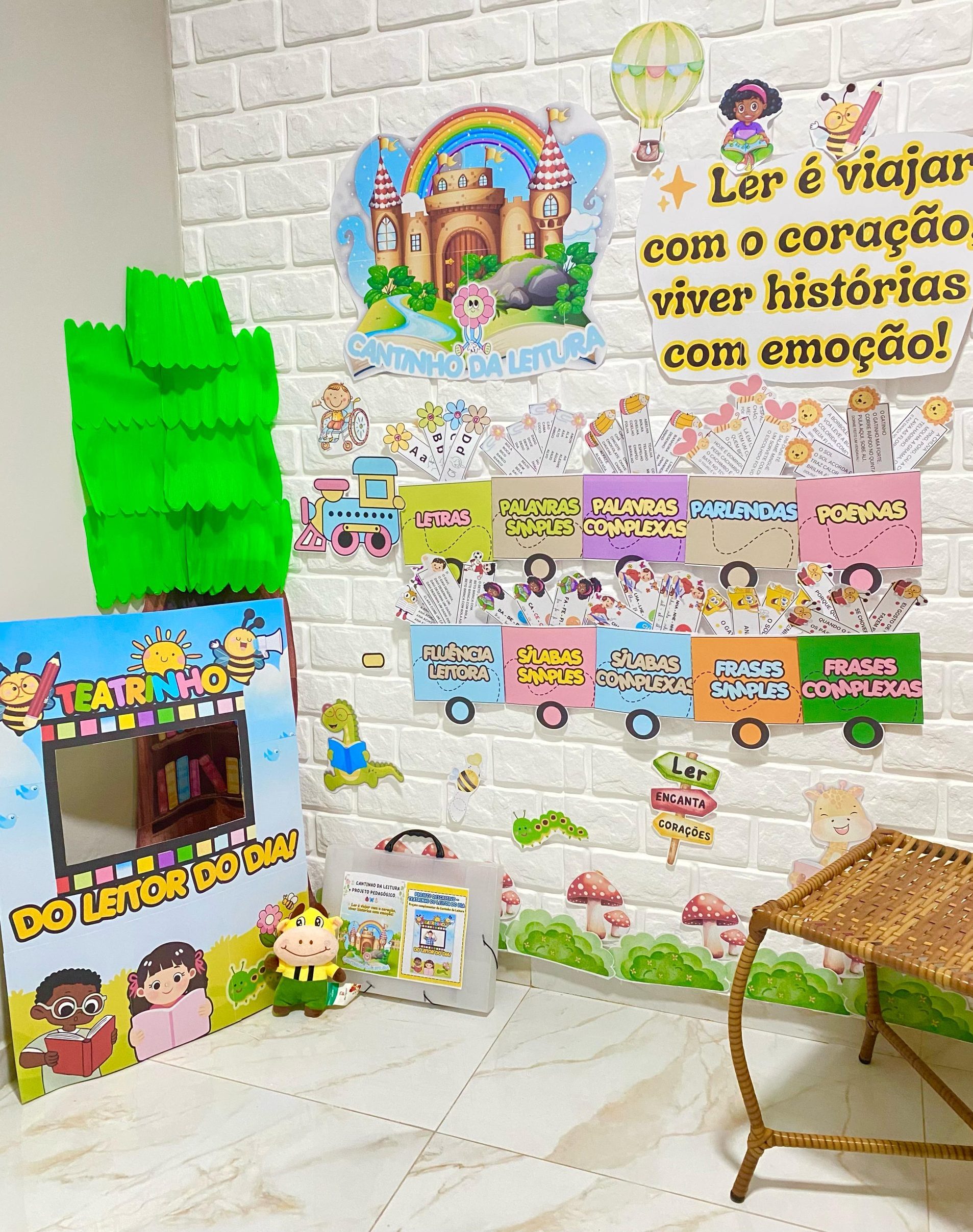 CANTINHO DA LEITURA + PROJETO PEDAGÓGICO - Teatrinho do Leitor do Dia!