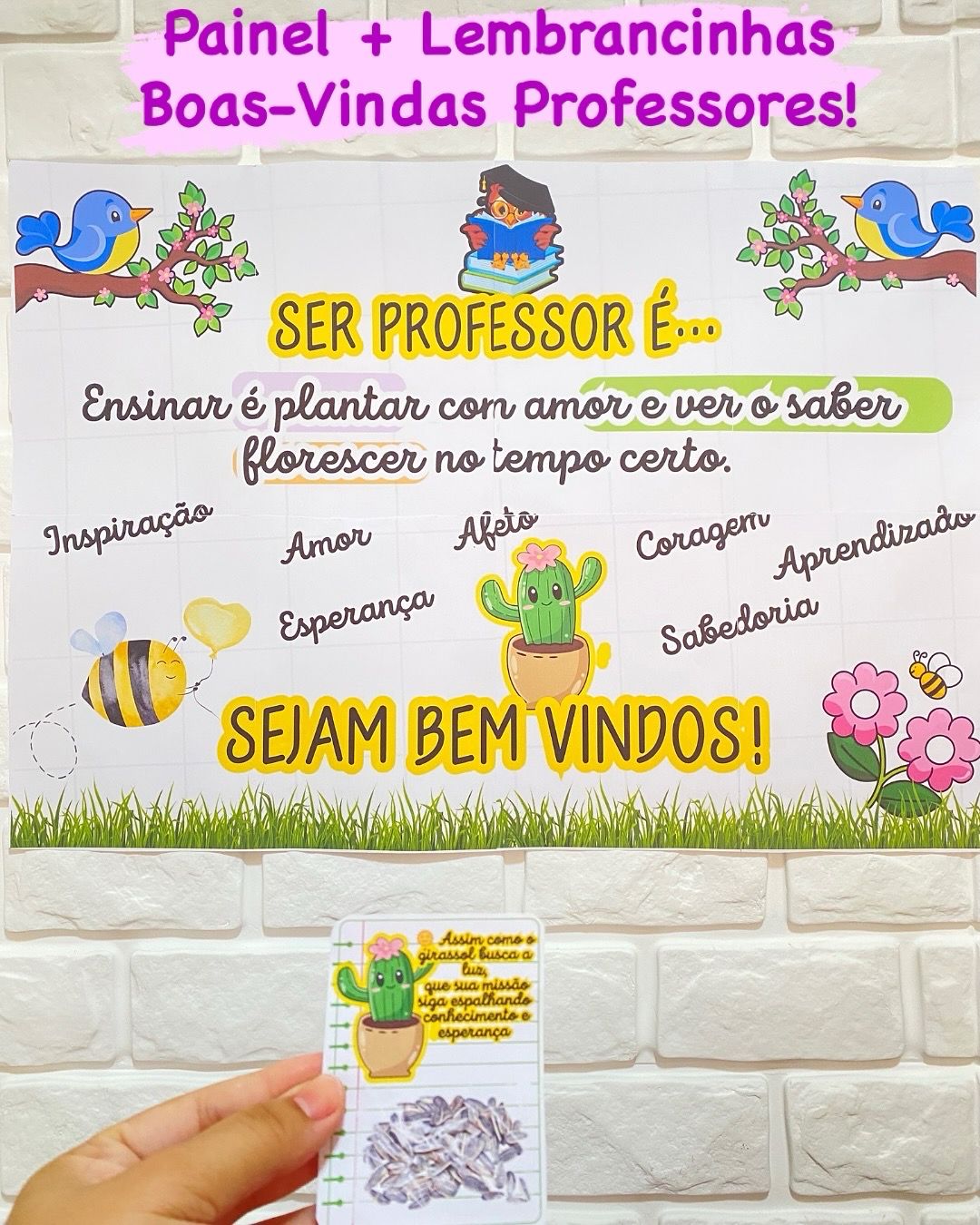 PAINEL + LEMBRANCINHAS DE BOAS-VINDAS PARA PROFESSORES - Imagem 13