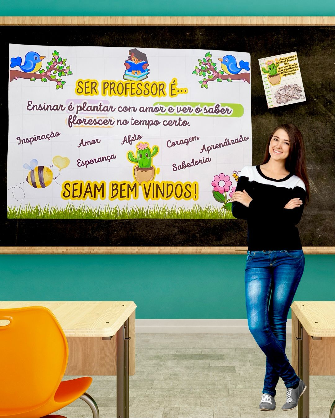 PAINEL + LEMBRANCINHAS DE BOAS-VINDAS PARA PROFESSORES - Imagem 9