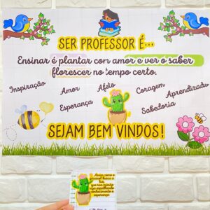 PAINEL + LEMBRANCINHAS DE BOAS-VINDAS PARA PROFESSORES