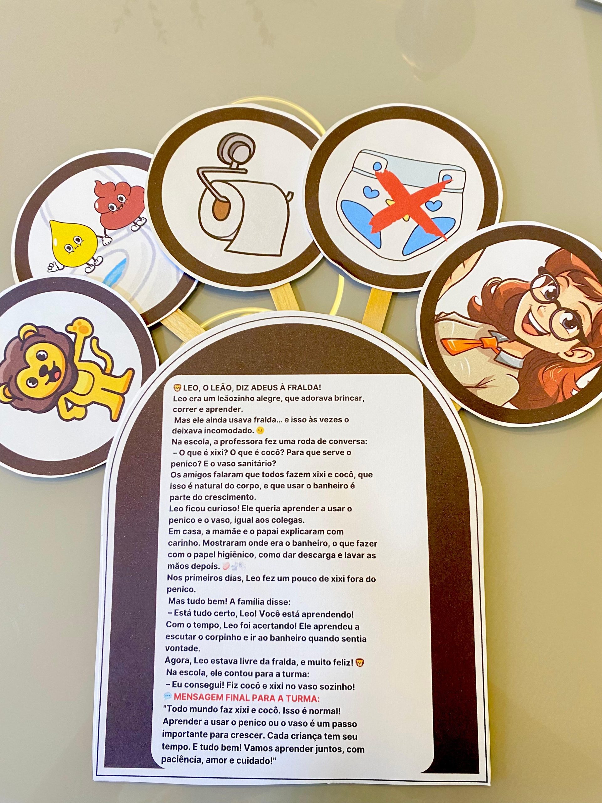 Historinha LÉO DESCOBRE QUE DESFRALDAR É LEGAL! 🦁🚽 - Imagem 5