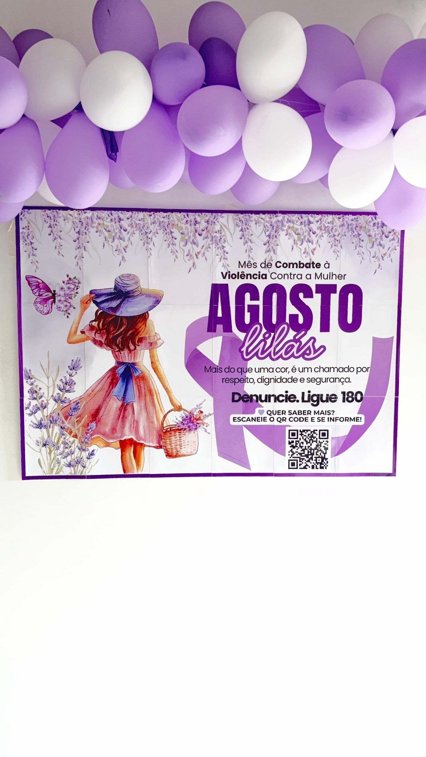 Painel Agosto Lilás 2026 – Versão Floral com Propósito! - Imagem 4