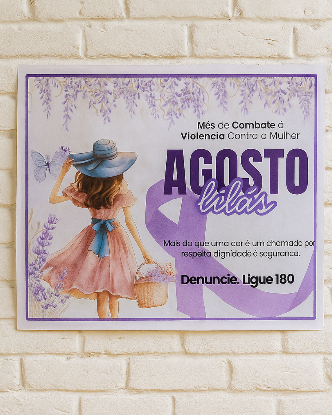Painel Agosto Lilás 2026 – Versão Floral com Propósito! - Imagem 6