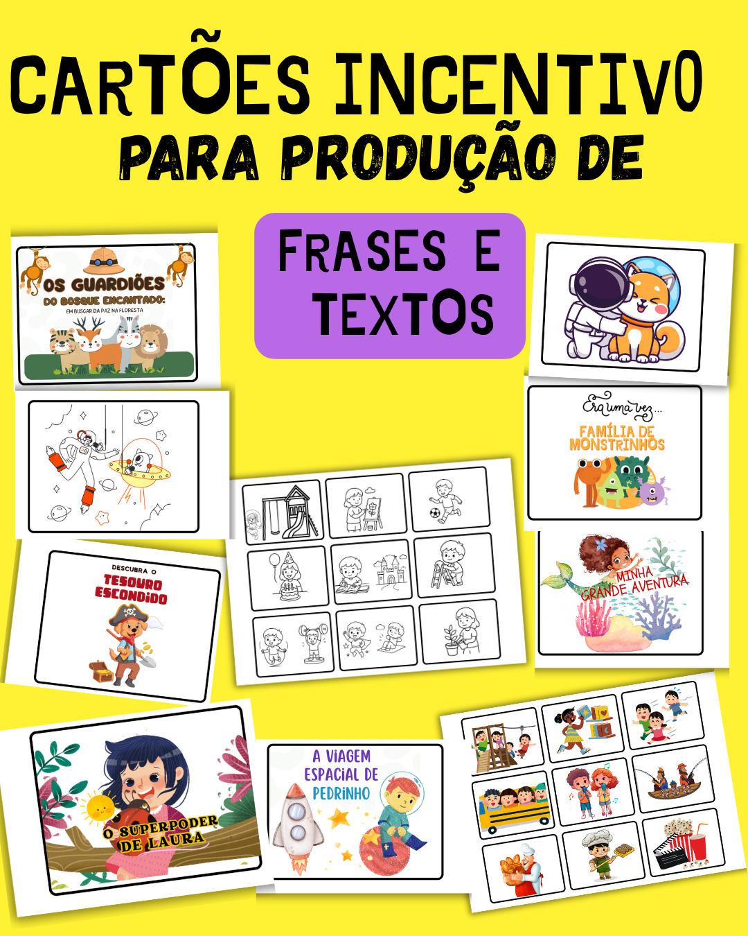 Cartões de Incentivo para Produção de Frases e Textos - Imagem 3
